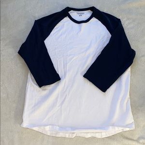 Men’s Baseball Tee Dark Blue/White